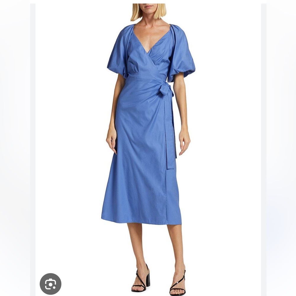 REFORMATION Olea Cotton Wrap Midi dress